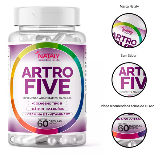 Artrofive Colágeno Tipo 2, Cálcio, Magnésio, Vit D3 E K2