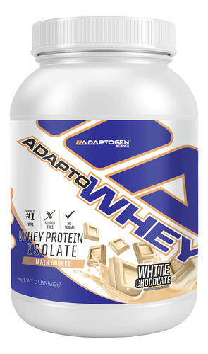 Suplemento em pó Adaptogen Science Adapto Whey proteínas sabor White chocolate 912g