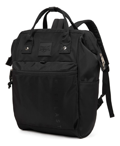 Mochila Everlast Elegante Con Detalles 22583 Color Negro Diseño De La Tela Liso