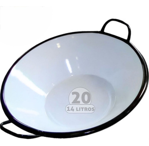 Tacho Esmaltado N°20 Branco Multiuso 14 Litros Catalogo Chiquim