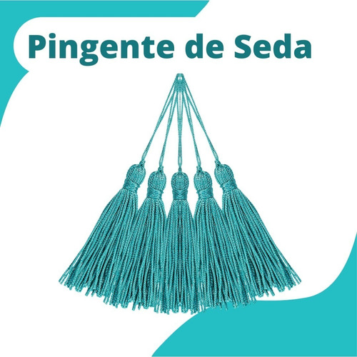 Pingente De Seda Tassel - Franja Verde Médio - C/20 -criar