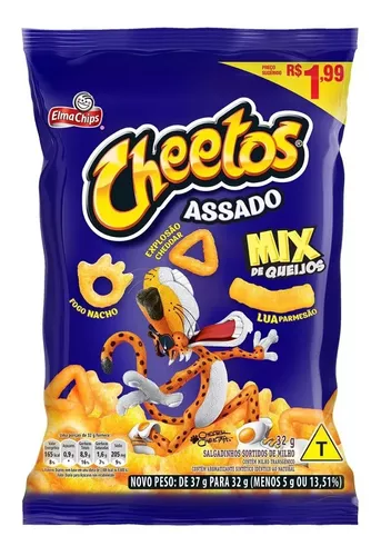 Cheetos, cebolitos, fandangos sortido kit com 10