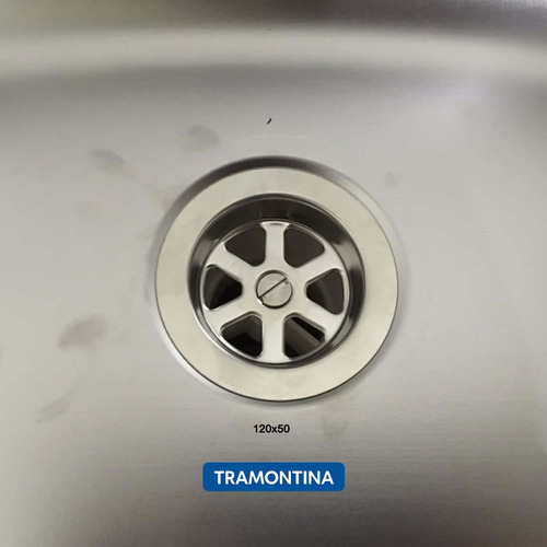 Imagen 4 de 8 de Pileta Acero Inoxidable Mesada Bacha Tramontina Izquierda