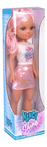 Muñeca Nancy Shine Cabello De Colores 45cm