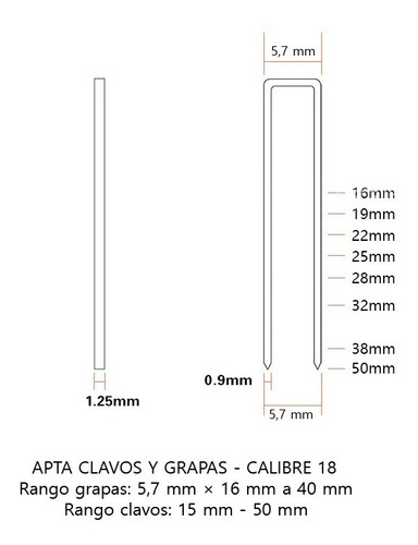 Imagen 3 de 10 de Engrampadora Clavadora Neumatica 2 En 1 Tapiceria + Clavos
