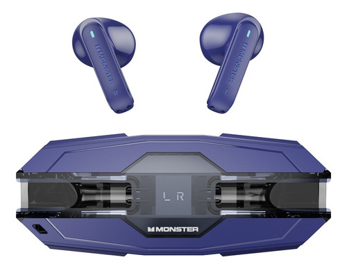 Fones De Ouvido Bluetooth Sem Fio Monster Xkt08 Pro Cor Azul