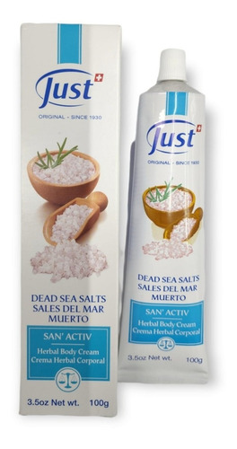 Crema San Activ Swiss Just Con Sales Del Mar Muerto 100 G