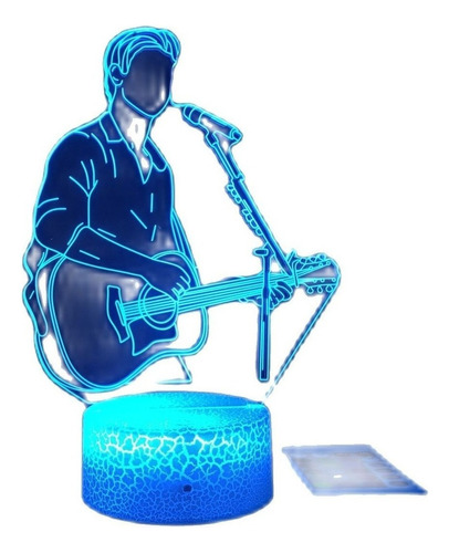 Luz Nocturna Led 3d Del Cantante Canadiense Shawn Mendes Par