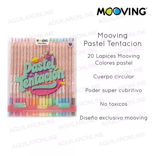 Librería San Pablo - Lapices De Colores Mooving Pastel Tentación X 20 -  LAPICES - LAPICES DE COLORES