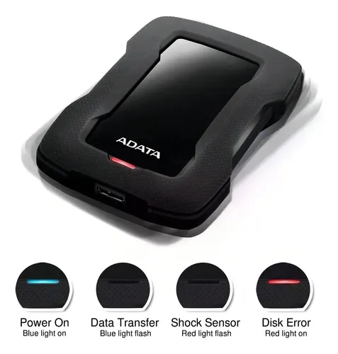 Disco Duro Externo Adata Hd330 2tb Antigolpes Hdd Usb 3.1