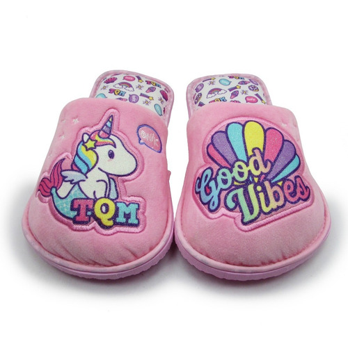 Arra Pantufla Salto De Cama Oxny200008 Unicornio Fucsia Dama