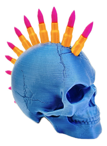 Craneo Cyberpunk Bullet Balas Deco Calavera Skull