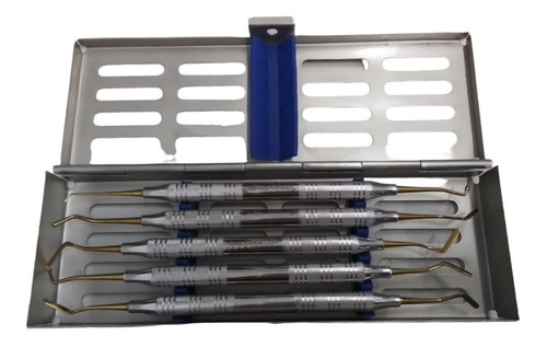 Kit Espátulas Para Resina Dental Con 5 + Cassette