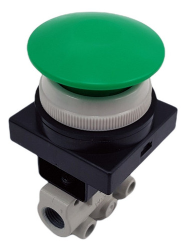 Válvula De Pulsador Botón Hongo Verde 3/2 Manual 1/8 Smc