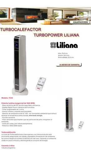 Calefactor torre con turbina turbopower new arrivals