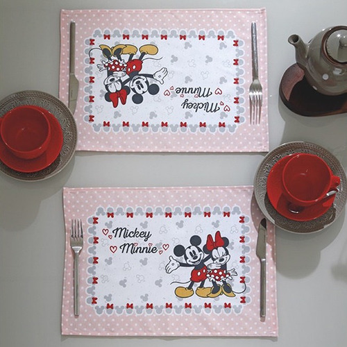 Imagem 3 de 4 de Kit Enxoval De Cozinha Mickey E Minnie Amor - Disney