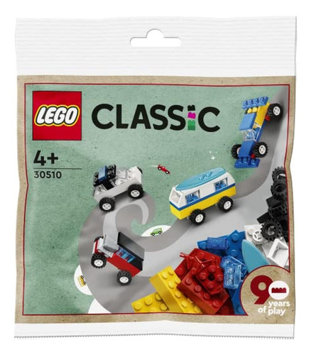 Lego Classic 30510 90 Años De Coches Set De Juguetes De 71 P
