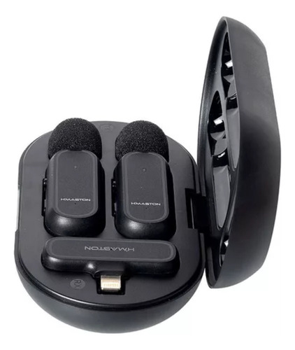 Kit 2 Microfone Lapela Duplo Anti Ruído Profissional Tipo C