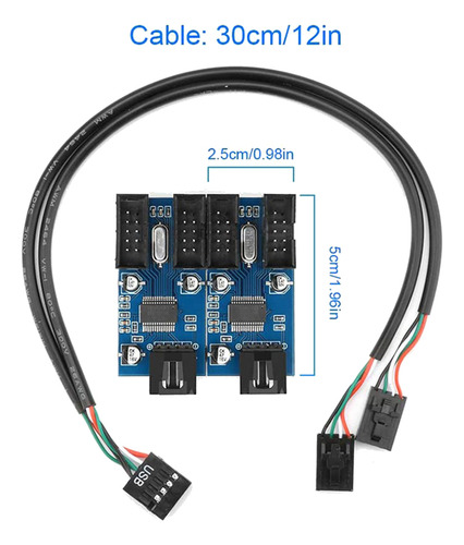 Placa Madre, Conector Usb 2.0 De 9 Pines, Conector De Extens