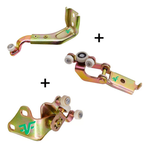 Kit 3 Carrinho Guia Mercedes Sprinter Porta Lateral Correr