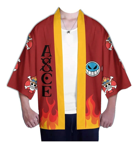Haori Tradicional Japones Portgas D. Ace One Piece