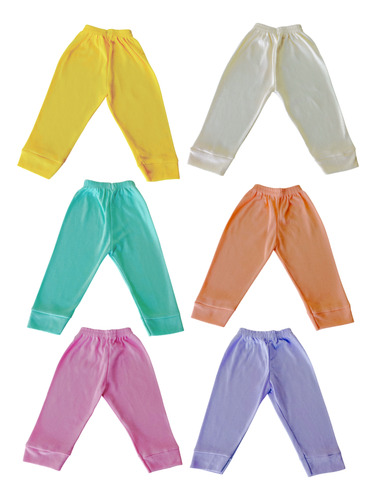 Kit 6 Pantalones Para Bebe Niño Niña Set Algodón Pack