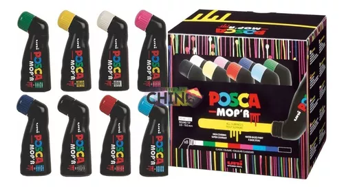 Marcador Posca Mop'r Estuche X8 Color Clasicos Novedad 2022