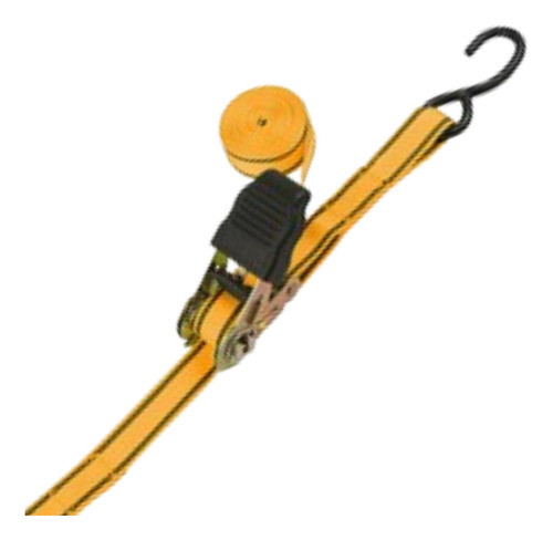 Cinta Catraca Tolsen 25mmx5m Poliéster 225-450dan 4 Unidades Color Naranja Con Negro
