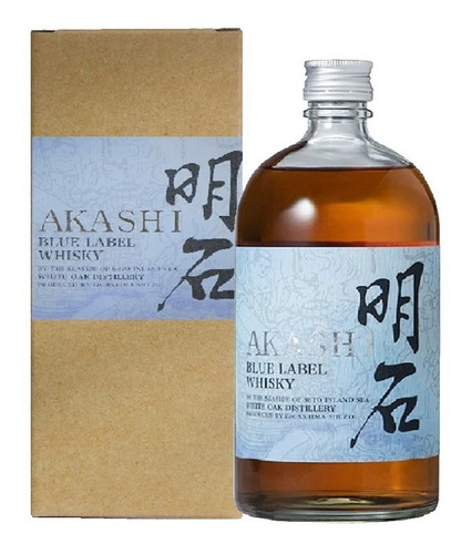 Imagen 1 de 3 de Whisky Japones Akashi Blue Blended 700ml En Estuche