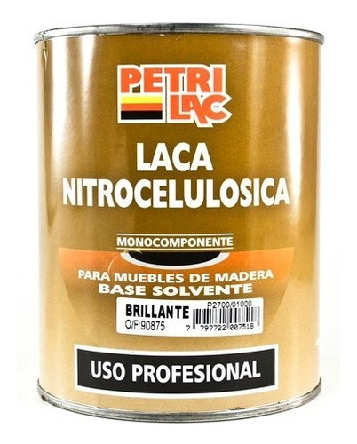 Laca Nitrocelulosica  Petrilac X 4 L Mapache