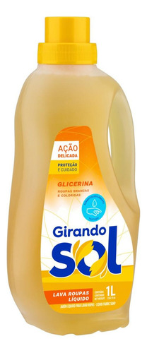Kit C/ 4 Lava-roupas Liquido 1l Glicerina Girando Sol
