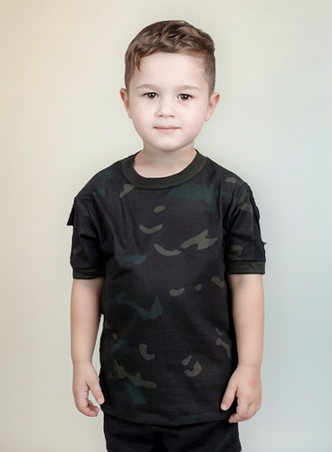 T Shirt Ranger Kids - Camuflada Multicam Black