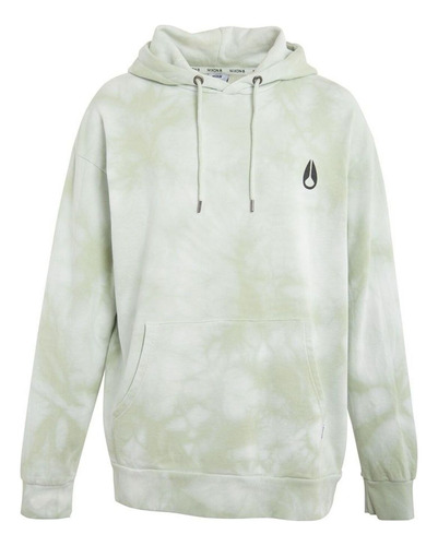 Polerón Hoodie Nixon Icon Front Tie Dye Light Blue Green