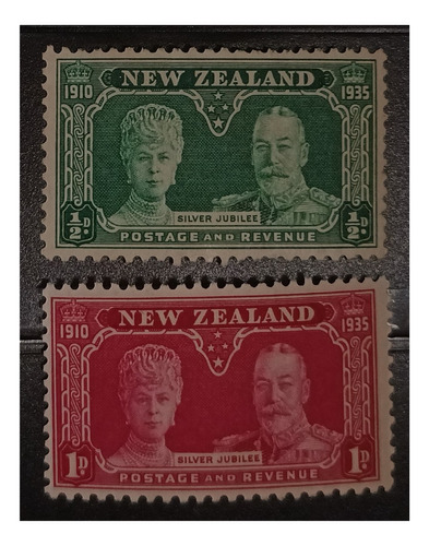 Nueva Zelanda Jubieleo Jorge V 1935 Nv. C/g Iv. 207/8