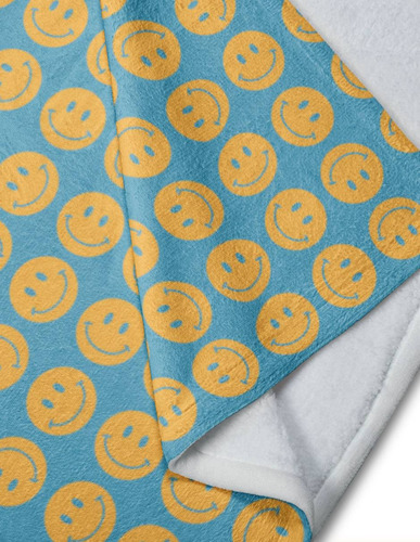Cobija Frazada Patrones Varios Diseños Ligera Ultrasuave Caritas Azules Lisa