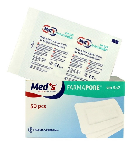 Imagen 2 de 2 de Farmapore Aposito Microporoso 5x7cm 10un Compatible Leukomed