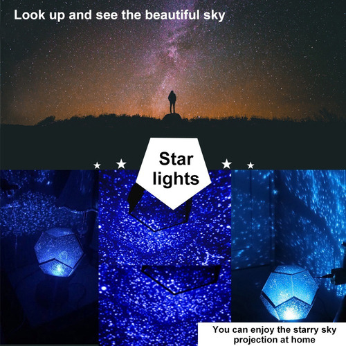 Luminaria Led 3d Star Proyector Luz De Noche