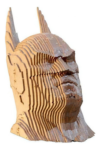 Quebra Cabeças 3d Batman Busto Mdf 3mm Natural - Darama