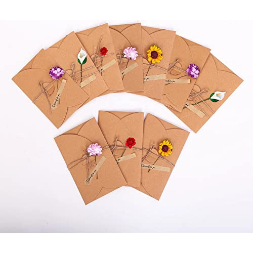 10pcs 4.3x6.9 Pulgadas Tarjetas De Notas Blanco Vintage...