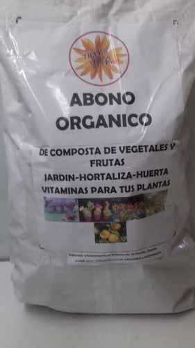 Abono Organico  De Composta De Veetales Y Frutas 5kg