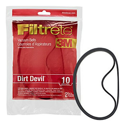 3m Filtrete Dirt Devil 10 De Vacío De La Correa.