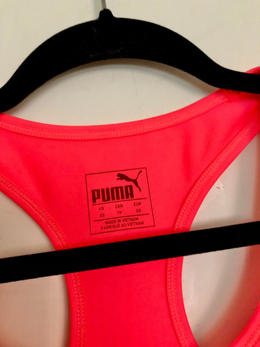 Puma Top Deportivo Alto Impacto Rosa Neon Original (Usado)