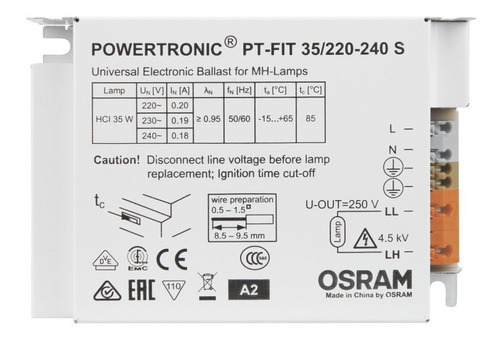 Osram - Reator Eletronico Hqi Powertronic Pt Fit 35w 220v