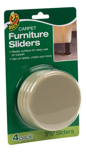 Deslizadores De Plstico Para Muebles Y Alfombras Duck, 4 Uni