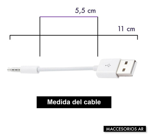 Imagen 4 de 10 de Cargador Y Sync Compatible iPod Shuffle A Usb 3 4 5 6 7 Gen