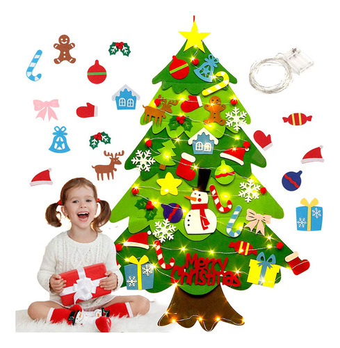 Árbol De Navidad De Fieltro De Juguete Montessori For Niños