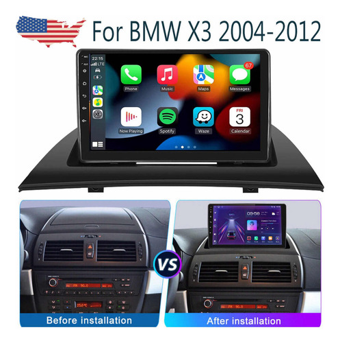 Radio Andorid 13, 4+64 Qled Carplay Bmw X3 E83 2004-2011