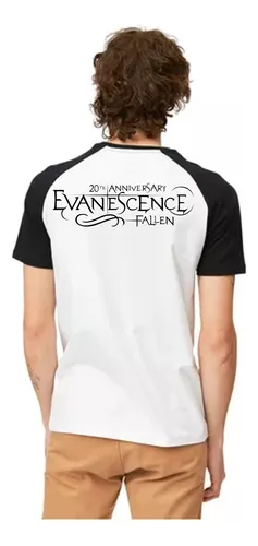 Remeras Algodon Evanescence Fallen 20th Anniversary Raglan