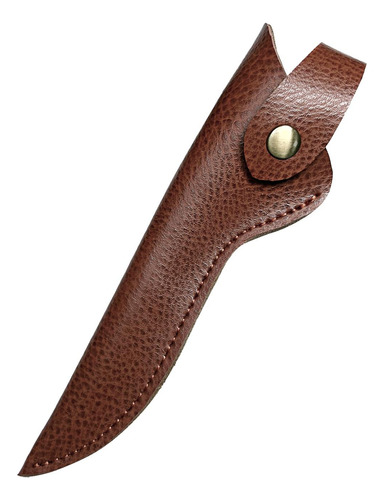 Estuche De Cuero Pu Para Tijeras De 16,5 Cm X 4,5 Cm Marrón