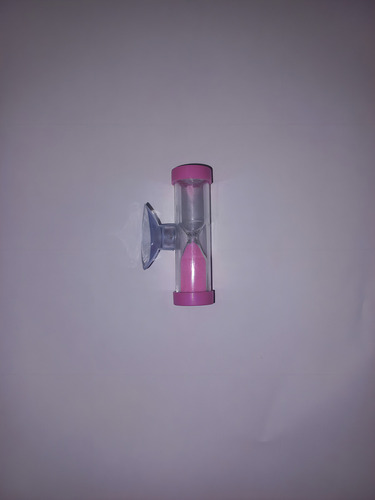 Mini Ampulheta Rosa 3 Minutos Com Ventosa